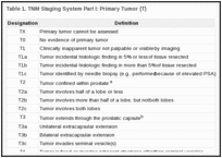Table 1. TNM Staging System Part I: Primary Tumor (T).