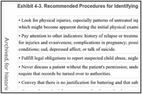 Exhibit 4-3. Recommended Procedures for Identifying and Addressing Domestic Violence*.