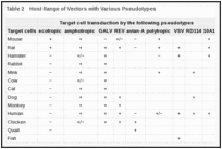 Table 2. Host Range of Vectors with Various Pseudotypes.