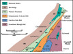 FIGURE 3.5. Generalized structural map showing terrains of the Virginia Piedmont and Blue Ridge areas.