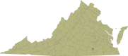 FIGURE 3.12. Location of the Old Hickory placers in Dinwiddie County.