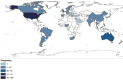 FIGURE A-l. Frequency of health literacy publications by country (2011).