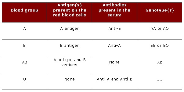 Blood Bank Antibody Chart