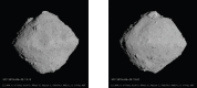 FIGURE 3.4. Left: Asteroid Ryugu photographed by Hayabusa2 from a distance of about 20 km.