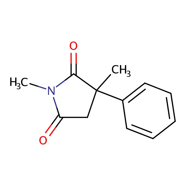 Chemical Structure for Methsuximide