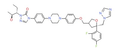 Image of Posaconazole Chemical Structure