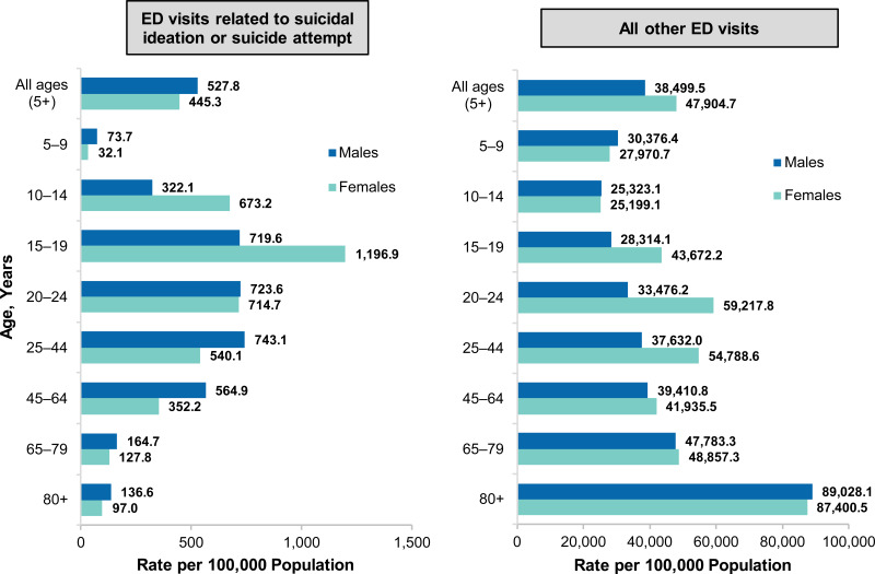 Figure 2 Rate Of Ed Visits Related To Suicidal Ideation Or Suicide