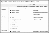 Figure 2-3: Common Responses to Childhood Trauma Among Adults.