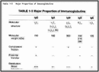 Table 1-3. Major Properties of Immunoglobulins.