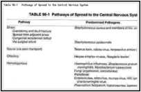 Table 96-1. Pathways of Spread to the Central Nervous System.