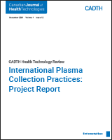 Cover of International Plasma Collection Practices: Project Report