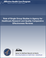 Cover of Role of Single Group Studies in Agency for Healthcare Research and Quality Comparative Effectiveness Reviews