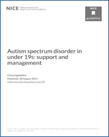 Cover of Autism spectrum disorder in under 19s: support and management