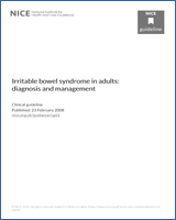 Cover of Irritable bowel syndrome in adults: diagnosis and management