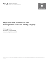 Cover of Hypothermia: prevention and management in adults having surgery