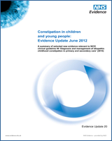 Cover of Constipation in children and young people