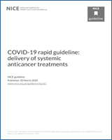 Cover of COVID-19 rapid guideline: delivery of systemic anticancer treatments