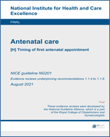Cover of Timing of first antenatal appointment