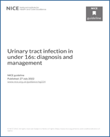 Cover of Urinary tract infection in under 16s: diagnosis and management