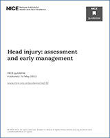 Cover of Head injury: assessment and early management