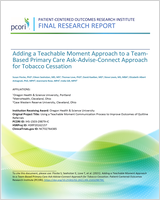 Cover of Adding a Teachable Moment Approach to a Team-Based Primary Care Ask-Advise-Connect Approach for Tobacco Cessation