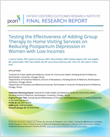 Cover of Testing the Effectiveness of Adding Group Therapy to Home Visiting Services on Reducing Postpartum Depression in Women with Low Incomes