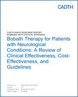 Cover of Bobath Therapy for Patients with Neurological Conditions: A Review of Clinical Effectiveness, Cost-Effectiveness, and Guidelines