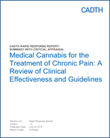 Cover of Medical Cannabis for the Treatment of Chronic Pain: A Review of Clinical Effectiveness and Guidelines