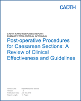 Post Operative Procedures For Caesarean Sections A Review Of