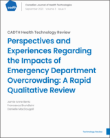 Cover of Perspectives and Experiences Regarding the Impacts of Emergency Department Overcrowding: A Rapid Qualitative Review