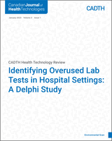 Cover of Identifying Overused Lab Tests in Hospital Settings: A Delphi Study