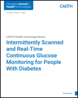 Cover of Intermittently Scanned and Real-Time Continuous Glucose Monitoring for People With Diabetes