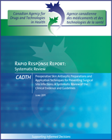 Cover of Preoperative Skin Antiseptic Preparations and Application Techniques for Preventing Surgical Site Infections: A Systematic Review of the Clinical Evidence and Guidelines