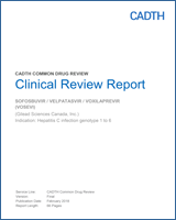 Cover of Clinical Review Report: Sofosbuvir / Velpatasvir / Voxilaprevir (Vosevi)
