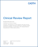 Cover of Clinical Review Report: Ocrelizumab (Ocrevus)
