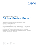 Cover of Clinical Review Report: Tapentadol Hydrochloride Extended-Release Tablet (Nucynta Extended-Release)