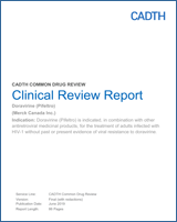 Cover of Clinical Review Report: Doravirine (Pifeltro)