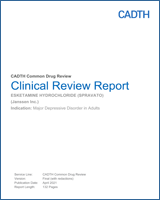 Cover of Clinical Review Report: Esketamine Hydrochloride (Spravato)