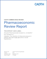 Cover of Pharmacoeconomic Review Report: Travoprost 0.003% (Izba)