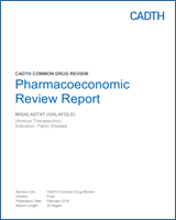 Cover of Pharmacoeconomic Review Report: Migalastat (Galafold)