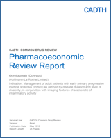Cover of Pharmacoeconomic Review Report: Ocrelizumab (Ocrevus)