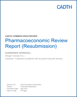Cover of Pharmacoeconomic Review Report (Resubmission): NUSINERSEN (SPINRAZA)