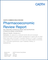 Cover of Pharmacoeconomic Review Report: Naltrexone Hydrochloride and Bupropion Hydrochloride (Contrave)