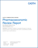 Cover of Pharmacoeconomic Review Report: Belimumab (Benlysta)