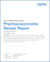 Cover of Pharmacoeconomic Review Report: Safinamide (Onstryv)