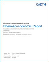 Cover of Pharmacoeconomic Report: Halobetasol Propionate and Tazarotene (Duobrii)