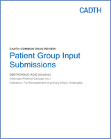 Cover of Patient Group Input Submissions: Obeticholic Acid (Ocaliva)