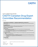 Cover of CADTH Canadian Drug Expert Committee Recommendation: Cerliponase Alfa (Brineura — Biomarin Pharmaceutical [Canada] Inc.)