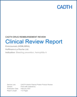 Cover of Clinical Review Report: Emicizumab (Hemlibra)